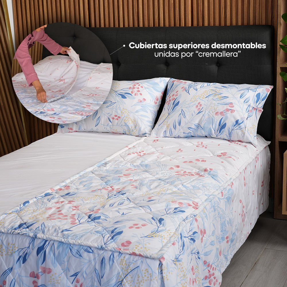 CUBRECAMA FREECOVER (NATURALEZA) 100% ALGODÓN PERUANO 200H