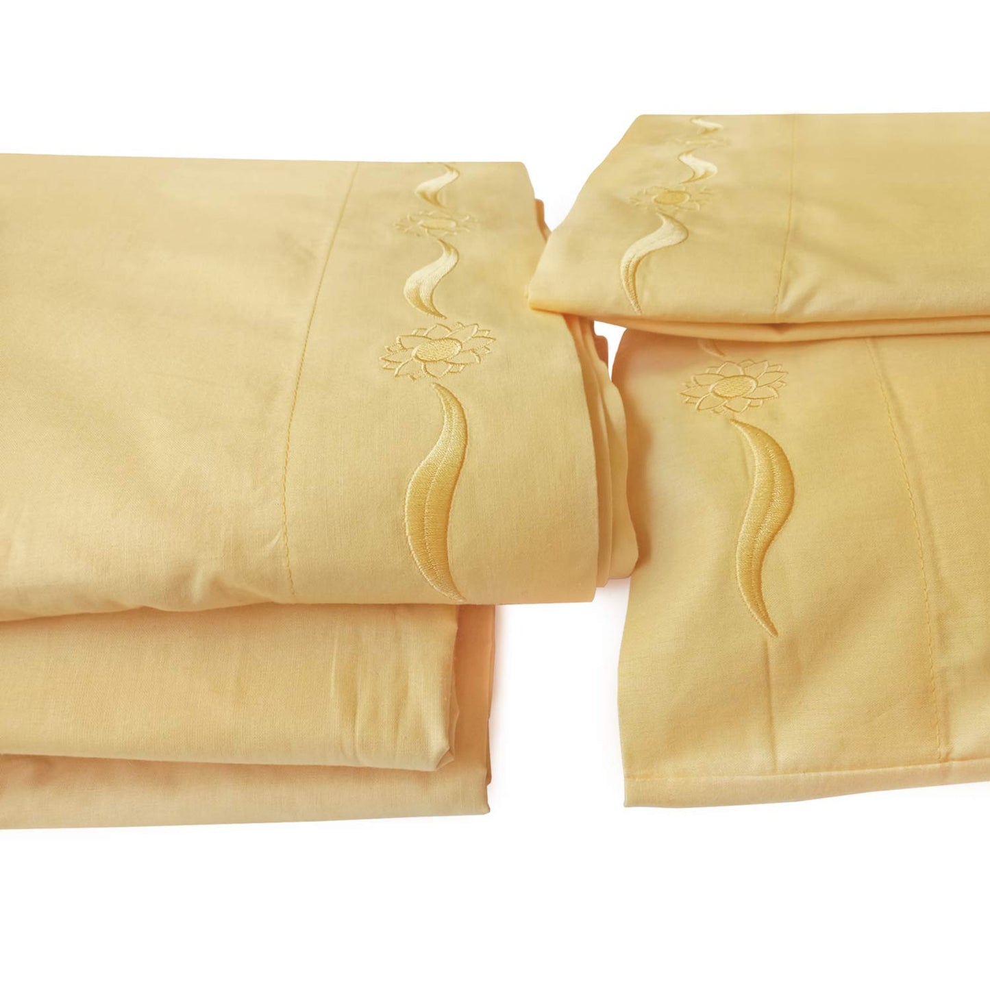 JUEGO DE SÁBANAS CLASSIC 100% ALGODÓN PERUANO 217H AMARILLO MAÍZ