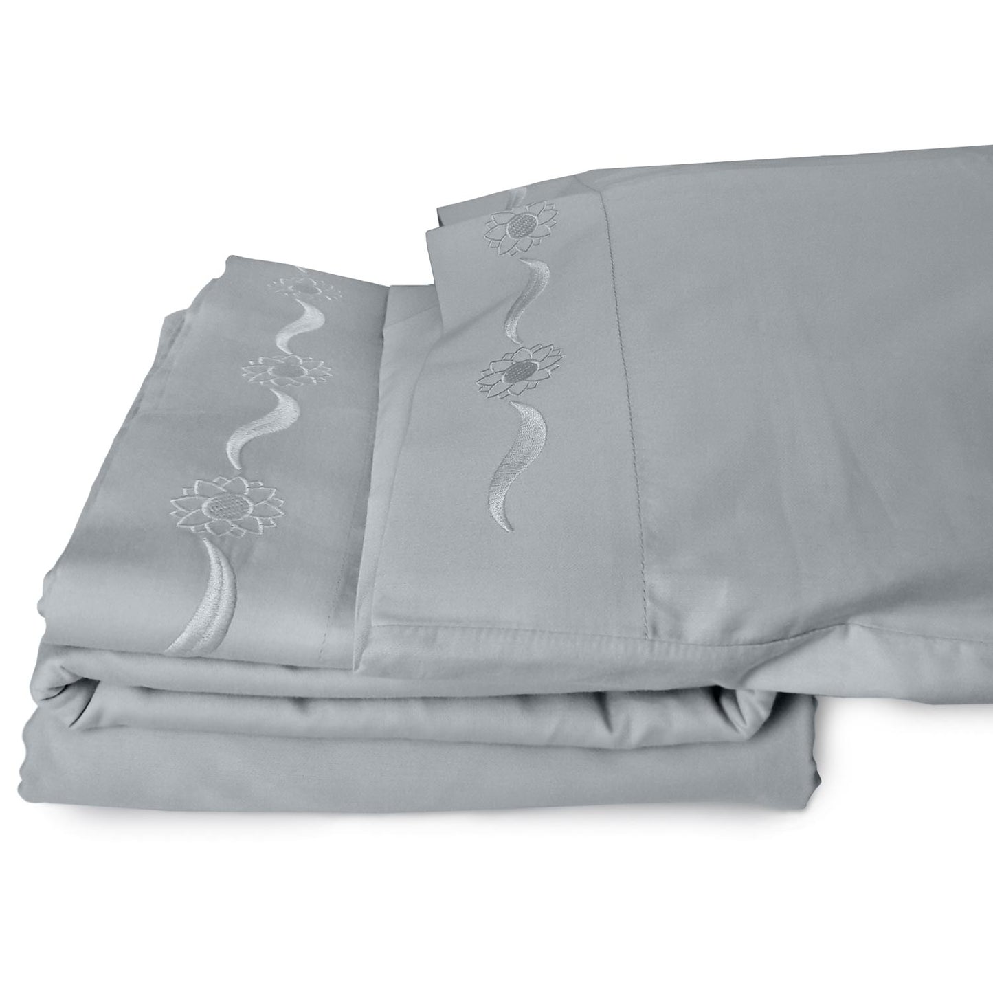 SET DE SÁBANAS CLASSIC 100% ALGODÓN PERUANO 217H GRIS CLARO