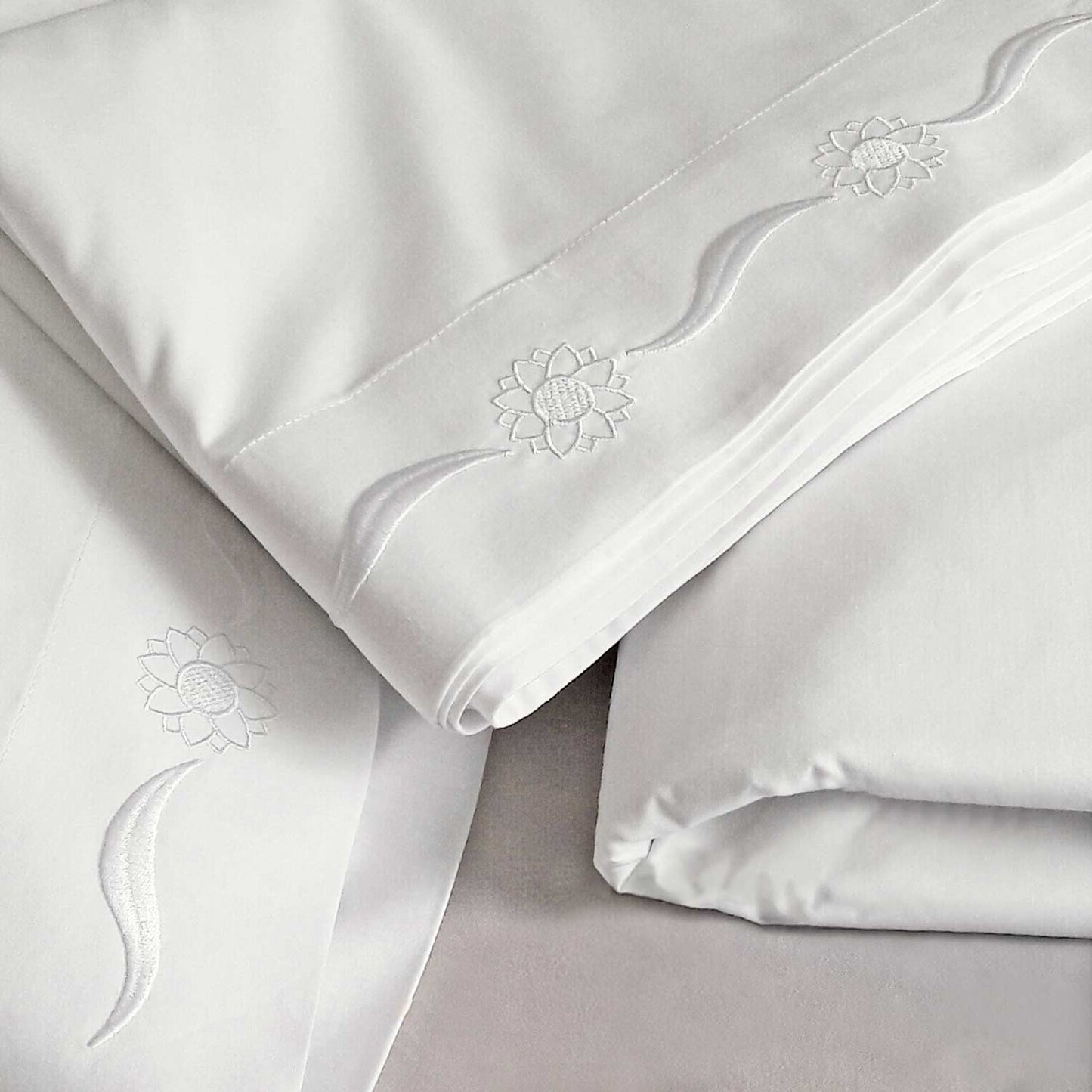 JUEGO DE SÁBANAS CLASSIC 100% ALGODÓN PERUANO 217H BLANCO ÓPTICO