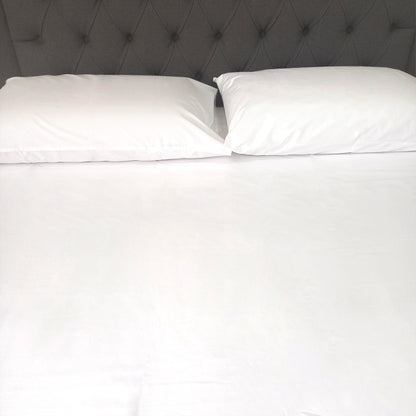 SET DE SÁBANAS BASIC 100% ALGODÓN PERUANO 180H BLANCO ÓPTICO