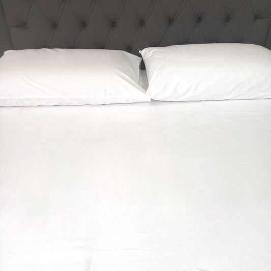 SET DE SÁBANAS BASIC 100% ALGODÓN PERUANO 180H BLANCO ÓPTICO
