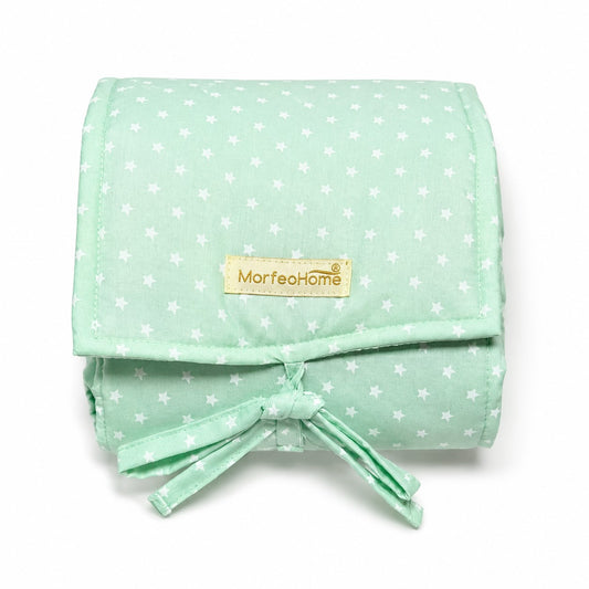 CAMBIADOR PORTÁTIL DE BEBÉS MORFEOHOME – VERDE DE ESTRELLAS
