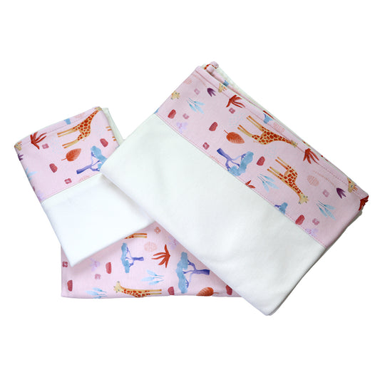 SET DE SÁBANAS SAFARI 100% ALGODÓN PIMA CON BAJERA ESTAMPADA