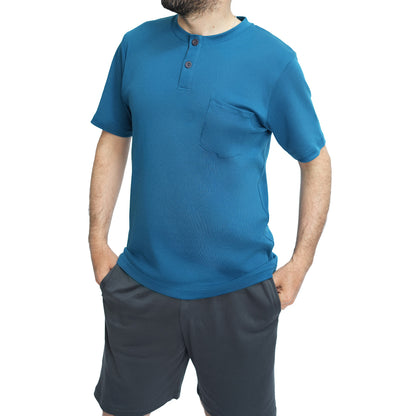 PIJAMA DE HOMBRE COBALTO (VERANO) COBALTO CON GRIS