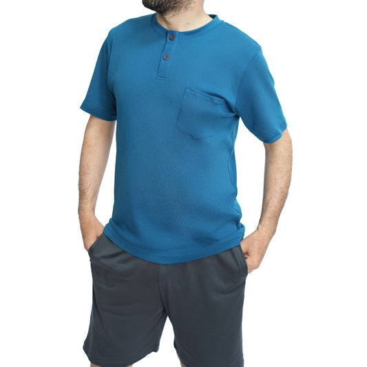 Pijama de hombre MorfeoHome - Cobalto (verano) cobalto con gris