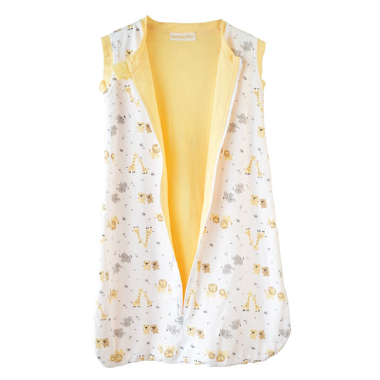 SAQUITO DE DORMIR CERRADO MORFEOHOME PARA PRIMAVERA - VERANO  (TALLA S) – AMARILLO DE JIRAFAS