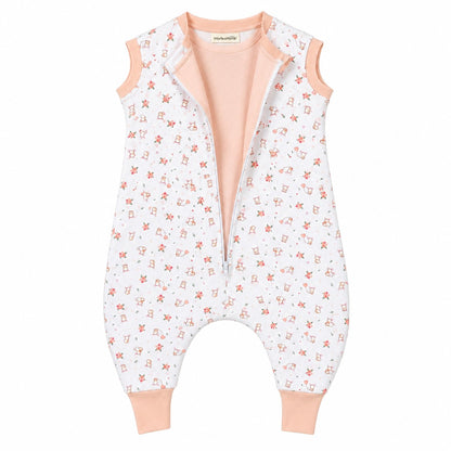 SAQUITO DE DORMIR PIES LIBRES MORFEOHOME PARA PRIMAVERA - VERANO  (TALLA M) – MELÓN DE CONEJITOS