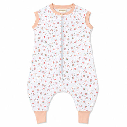 SAQUITO DE DORMIR PIES LIBRES MORFEOHOME PARA PRIMAVERA - VERANO  (TALLA M) – MELÓN DE CONEJITOS