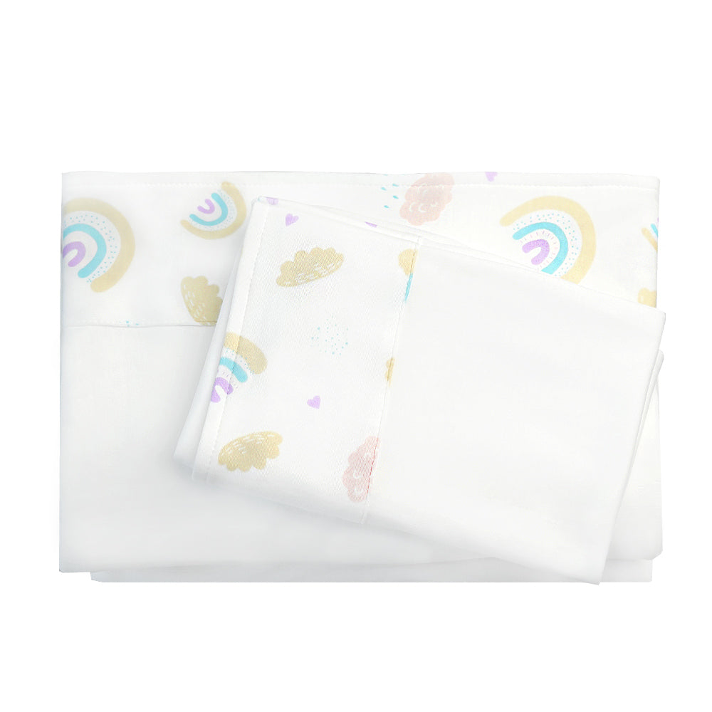 SET DE SÁBANAS ARCOIRIS 100% ALGODÓN PIMA
