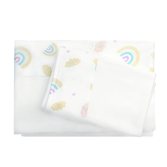 SET DE SÁBANAS ARCOIRIS 100% ALGODÓN PIMA
