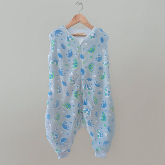 SAQUITO DE DORMIR CON PIES LIBRES PARA OTOÑO - INVIERNO (TALLA M)  – AZUL DE CARROS